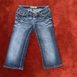 BKE Women's Blue Cropped Jeans